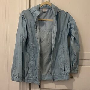 Columbia Sky Blue Hooded Windbreaker